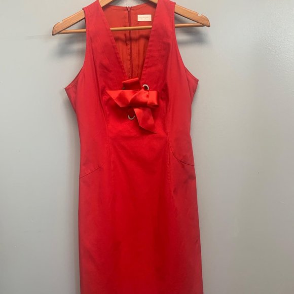 Valentino V-Neck Knee Length Dress - Picture 2 of 7